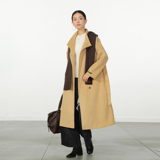 极简宽松扩版韩系带披肩长款大衣-纪念日百货门店同款166746654 商品图3