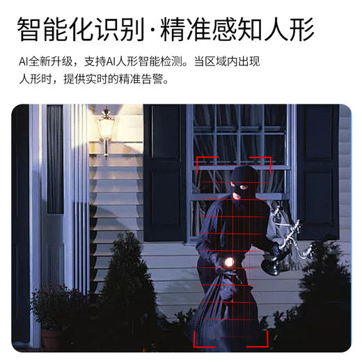 蜂眼20号双镜头监控摄像头终身免流量人形侦测移动跟踪 商品图2