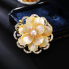 高端重工淡水珍珠金贝壳牡丹花胸针，防走光优雅西装大衣胸花LY 商品缩略图0