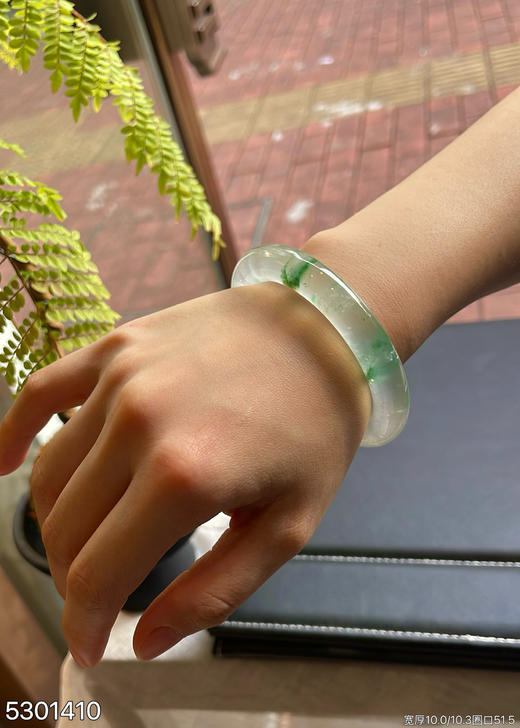 玻璃种飘翠手镯【5301410】圈口51.5~具体价格微信咨询 商品图3
