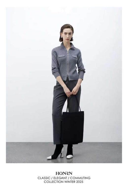 红人HONRN女装 绵羊毛混纺针织开衫Hk58OM186 商品图0