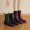 【预售5天】高品质时尚秋冬圆头粗跟中跟侧拉链短筒百搭时装靴LD&7530 商品缩略图3