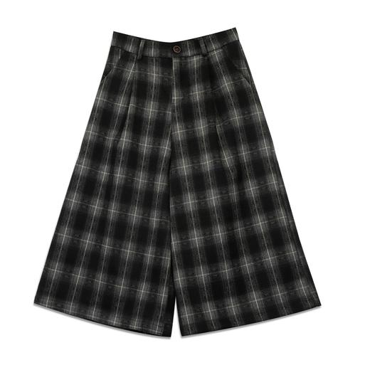 极简复古撞色格纹八分裤阔腿裤纪念日百货门店同款166493917 商品图4