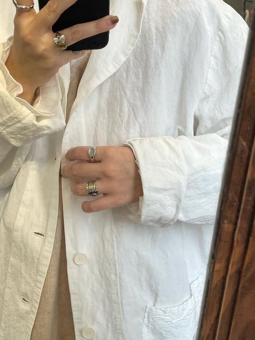 TOMWOOD 椭圆抛光银戒指(Joe Ring) 商品图4