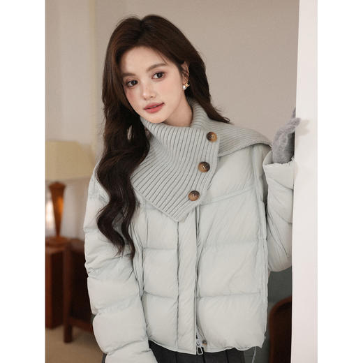 鹿向南「柔冬成笺」90白鸭绒蓬松绒感羽绒服女秋冬季新款短款外套 商品图3