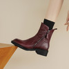 【预售5天】高品质时尚秋冬圆头粗跟中跟侧拉链短筒百搭时装靴LD&7530 商品缩略图0