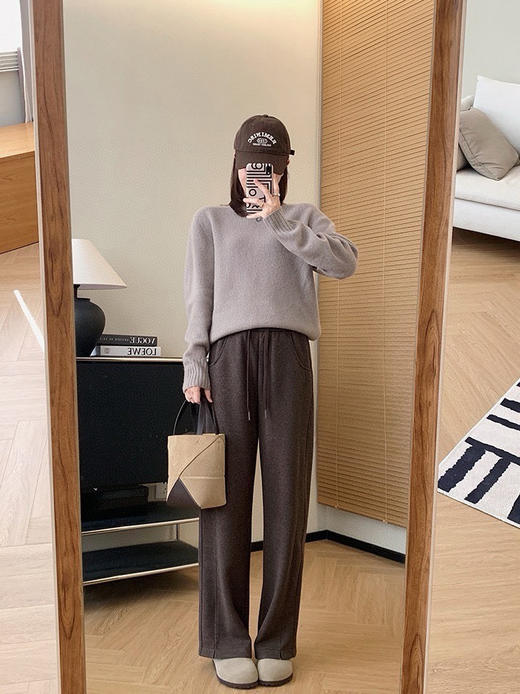 人字纹羊毛裤 商品图2