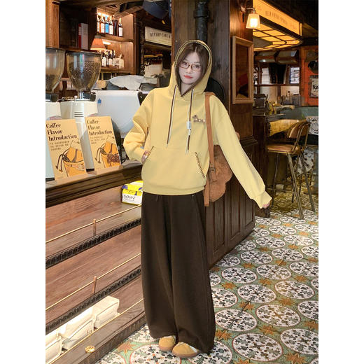 <曾小咸推荐>2.9现货秒杀 ！微信超特价！撞色边加绒连帽卫衣 日常219.99 立减130 秒杀89.99！！ 商品图2