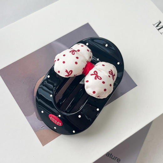 元气红结贝壳夹盘发夹-纪念日百货门店同款167446320 商品图1