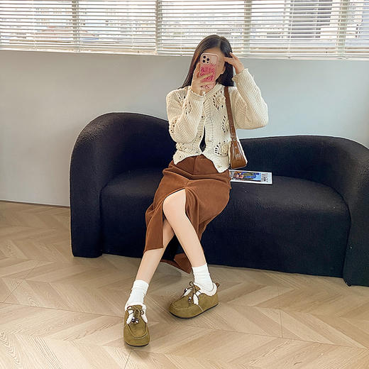 HK品牌正品！【PLOVER--复古舒适百搭袋鼠鞋】个性鞋带设计创意点缀 休闲版型简洁利落 透气不闷脚 显高显瘦显腿长 舒适鞋底软弹力 常规款/加绒款可选 商品图6