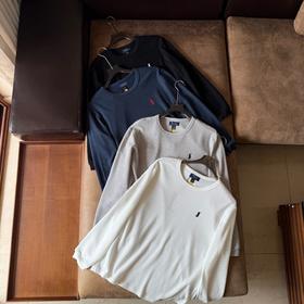 D110232时尚简约风情侣款华夫格针织长袖卫衣