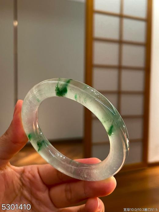玻璃种飘翠手镯【5301410】圈口51.5~具体价格微信咨询 商品图6