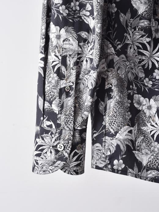 AhhhCotton 80支单股纬向弹力野影印花意式工艺衬衫 商品图3