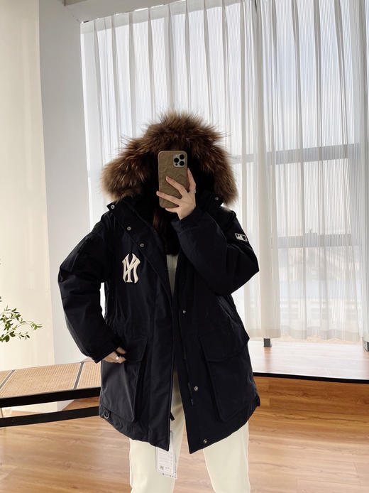 付款减库存！ 一定要入！成本440左右80绒！！卖完无补；品质超好！！MLB洋基队大毛领 国标80绒 羽绒服 NY韩国2023专柜同步发售 样机羽绒服 商品图3