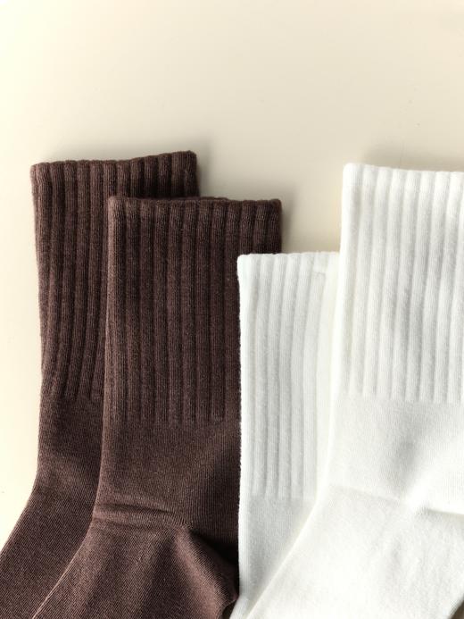 鹿鹿推荐·【玩转堆堆袜】秋冬简约百搭纯色系堆堆袜纯棉防臭吸汗中筒袜【贴身衣物不退换】 商品图2