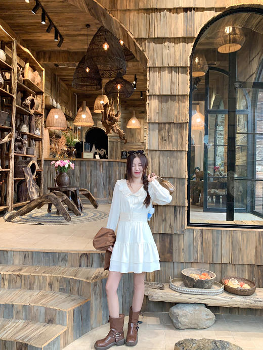 <曾小咸推荐>现货秒杀！微信超特价！花边领连衣裙 日常269.99 立减140 秒杀129.99！ 商品图10