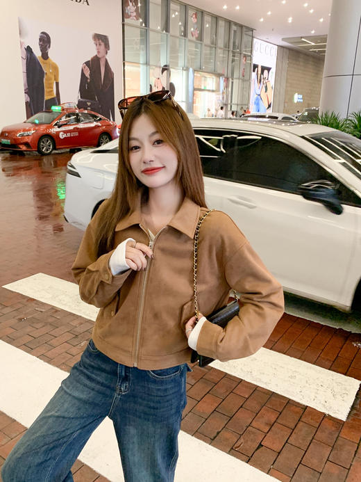 【269元任选2件】现货！成本巨贵，拍下包赚！复古短款麂皮绒外套 商品图12