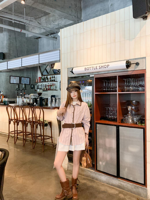 【169元任选2件】现货！粉拼咖设计Polo衬衫 商品图9