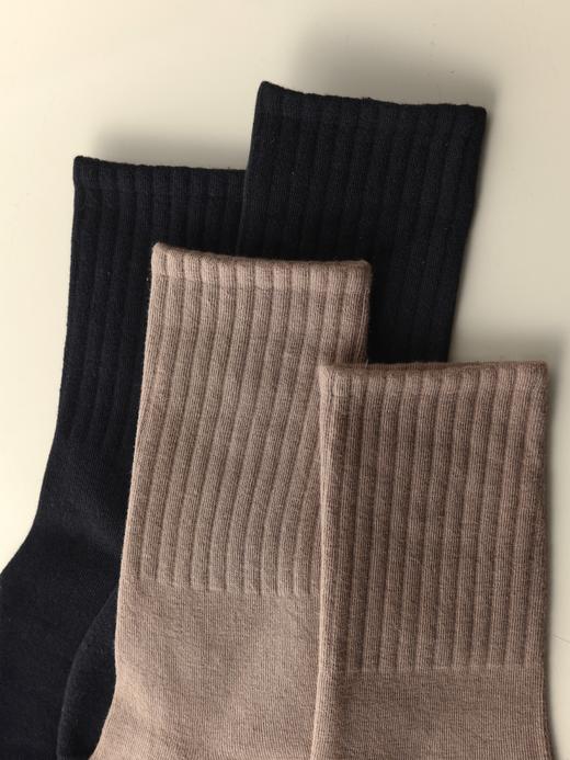 鹿鹿推荐·【玩转堆堆袜】秋冬简约百搭纯色系堆堆袜纯棉防臭吸汗中筒袜【贴身衣物不退换】 商品图3