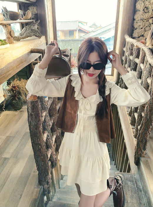 <曾小咸推荐>现货秒杀！微信超特价！花边领连衣裙 日常269.99 立减140 秒杀129.99！ 商品图7