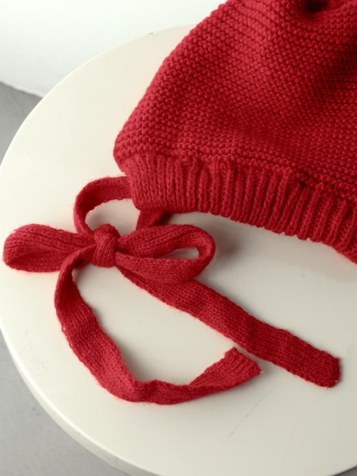 鹿鹿推荐·保暖显脸小2025年秋冬新款百搭纯色绑带护耳帽 商品图3