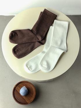 鹿鹿推荐·【玩转堆堆袜】秋冬简约百搭纯色系堆堆袜纯棉防臭吸汗中筒袜【贴身衣物不退换】