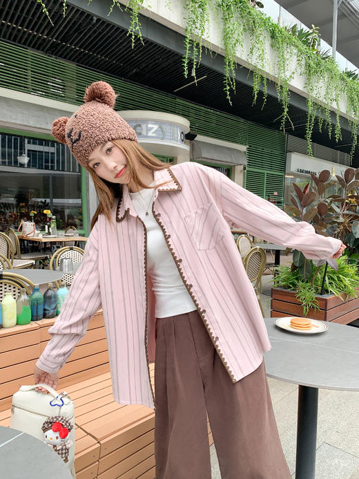 【169元任选2件】现货！粉拼咖设计Polo衬衫 商品图11