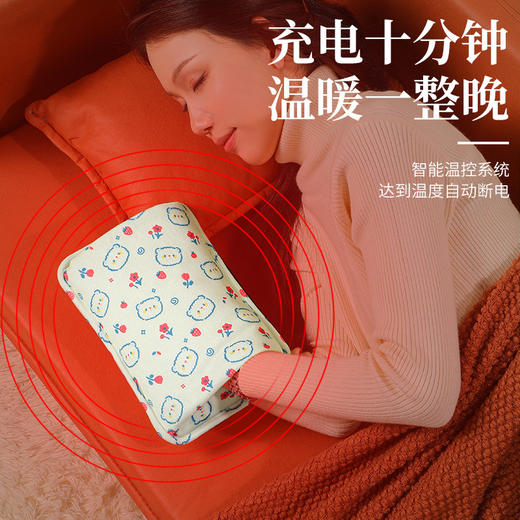 【双倍温暖安全防爆❗️新款国标充电热水袋】双插设计，适用于女性敷肚子，带来瞬间的舒适感。双插手暖水袋防爆暖宝宝可爱女敷肚子L 商品图1