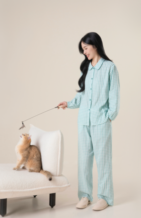 😍居家服里的少女担当 【七分甜·多巴胺镶边家居服】🥳软过羊绒🐑的棉双层纱，全网纱布类鼻祖👴最高品质尘埃价❣️可货比100家亲身感受‼️