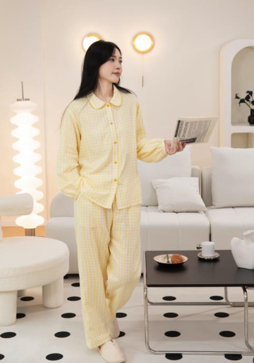 😍居家服里的少女担当 【七分甜·多巴胺镶边家居服】🥳软过羊绒🐑的棉双层纱，全网纱布类鼻祖👴最高品质尘埃价❣️可货比100家亲身感受‼️ 商品图1