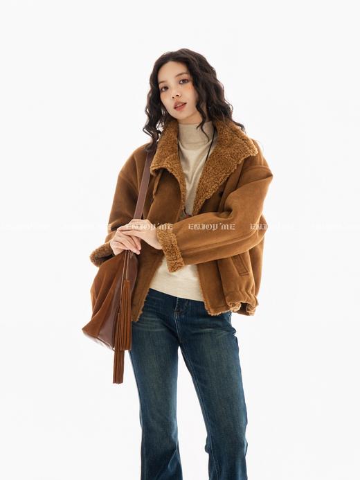 【门店同款】ENJOY冬季豹纹皮牌磨毛喇叭裤 167794130 商品图2