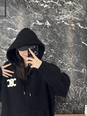 XY07-赛琳连帽外套毛衣（ZM）