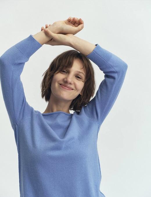 JAI 25AW 墨石灰/深灰蓝/鸽灰色意大利羊绒九分袖毛衣 商品图1