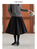 ForPoem 25/FW 原创设计羊毛混纺中高腰显瘦中长A字抽褶百褶半身裙 商品缩略图2
