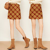 YM 6985-45时髦洋气毛呢格子短裙韩版高腰显瘦包臀短裙 商品缩略图2
