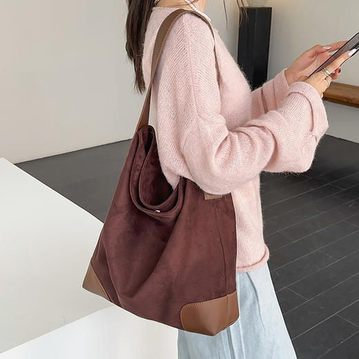 【喵小仟 麂皮绒包包合集】美拉德色系 秋冬包包 通勤约会百搭 商品图3