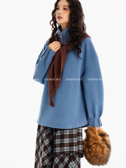 【门店同款】ENJOY冬季“游牧漫寻”披肩撞色上衣 167694729 商品图3