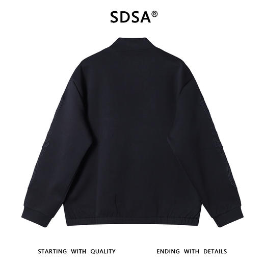 SDSA男士秋冬新款痞帅男装韩版传说刺绣褶皱立领卫衣时尚宽松百搭 商品图4