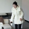 丁摩 冬新款高端90白鸭绒连帽中长款羽绒服女收腰保暖厚外套5ZF-9014 商品缩略图3