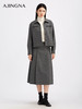 【商场同款】阿菁娜秋季新款新中式半裙星屑灰弹力编织面料前身叠褶设计A30Q113008 商品缩略图0