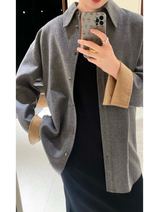 113-3 小禾 双面呢 衬衫式外套 商品图11