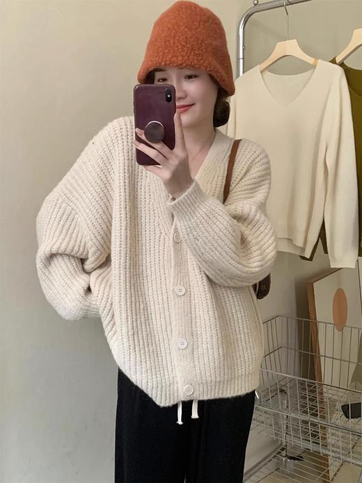 【YW】无忧购【甄选】外穿温柔风慵懒风设计感针织开衫外套上衣2214（现货发） 商品图9