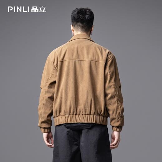 PINLI品立2025秋季新款灯芯绒工装翻领夹克男士宽松百搭休闲外套GD253104092 商品图2