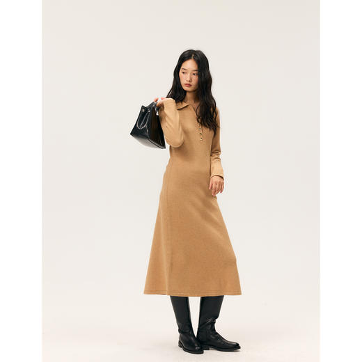 HeyDresspolo领针织收腰连衣裙 商品图1