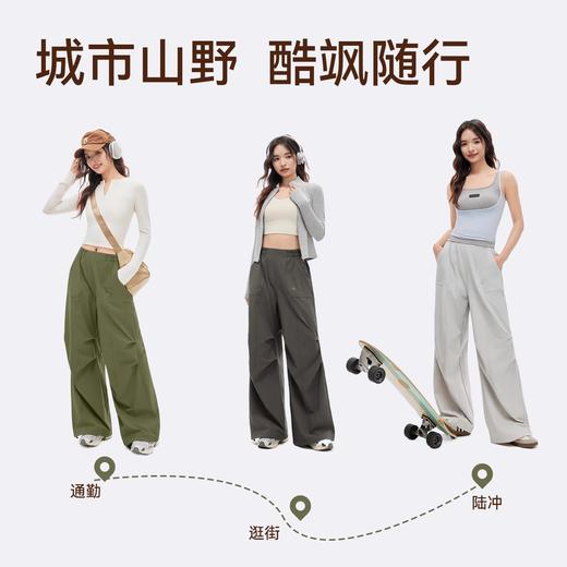 【Neverme】缩褶阔腿工装运动裤SK9830 商品图4