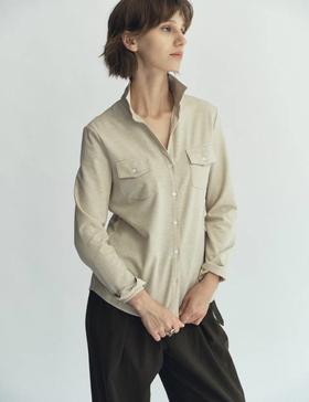 JAI 25AW 鼠尾草色5号猎装针织衬衫