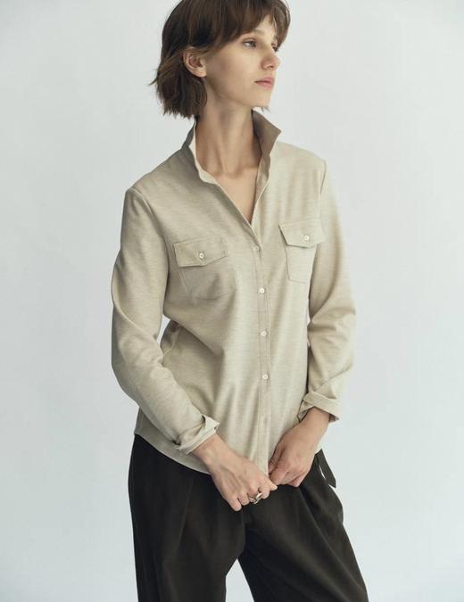 JAI 25AW 鼠尾草色5号猎装针织衬衫 商品图0