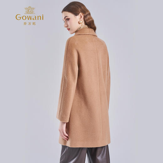 【牦牛绒】乔万尼大衣女秋冬新款高级感小个子中长款呢外套EF4A156 商品图5