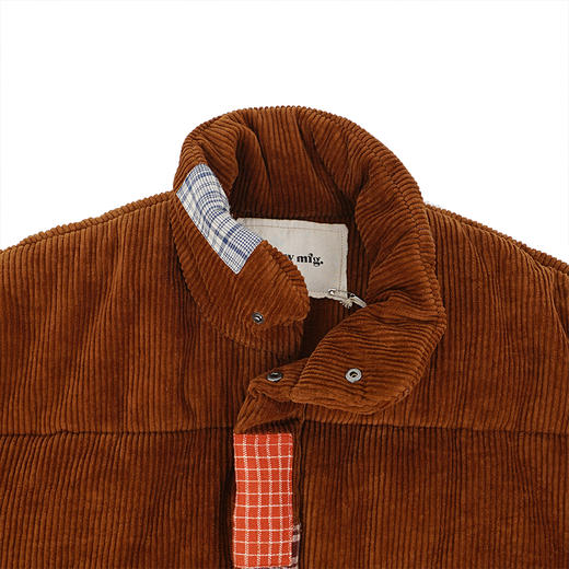 Story mfg YANAM JACKET 有机棉灯芯绒拼接立领棉服 商品图1