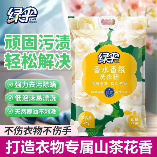 绿伞洗衣粉10斤大袋山茶花香香水香氛柔顺持久留香除菌新款 商品图3